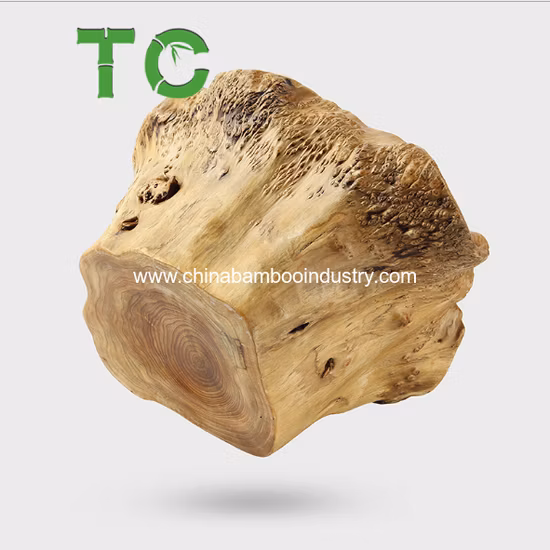 Cesta de flores com raiz de madeira